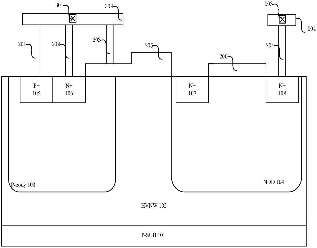 Electrostatic discharge device with replaced gate and used for improving maintaining voltage, and manufacturing method thereof