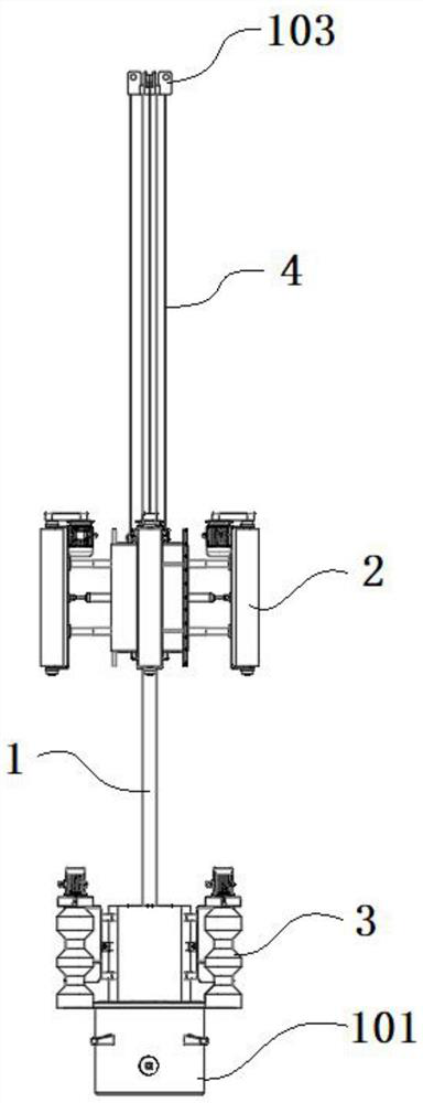 Automatic cleaning and spraying device for assembled pier column outer mold