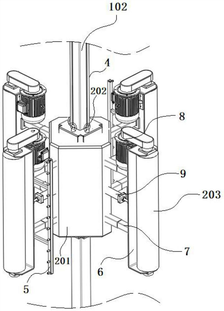 Automatic cleaning and spraying device for assembled pier column outer mold