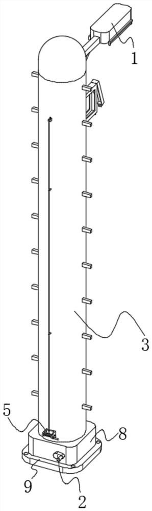 Municipal street lamp and street lamp lighting assembly