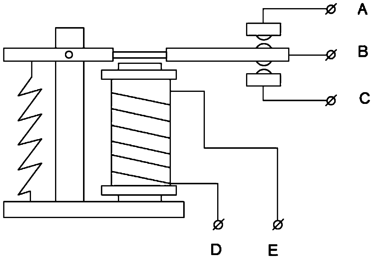 Continuous power supply induction ascending and descending system and VR cinema induction ascending and descending device