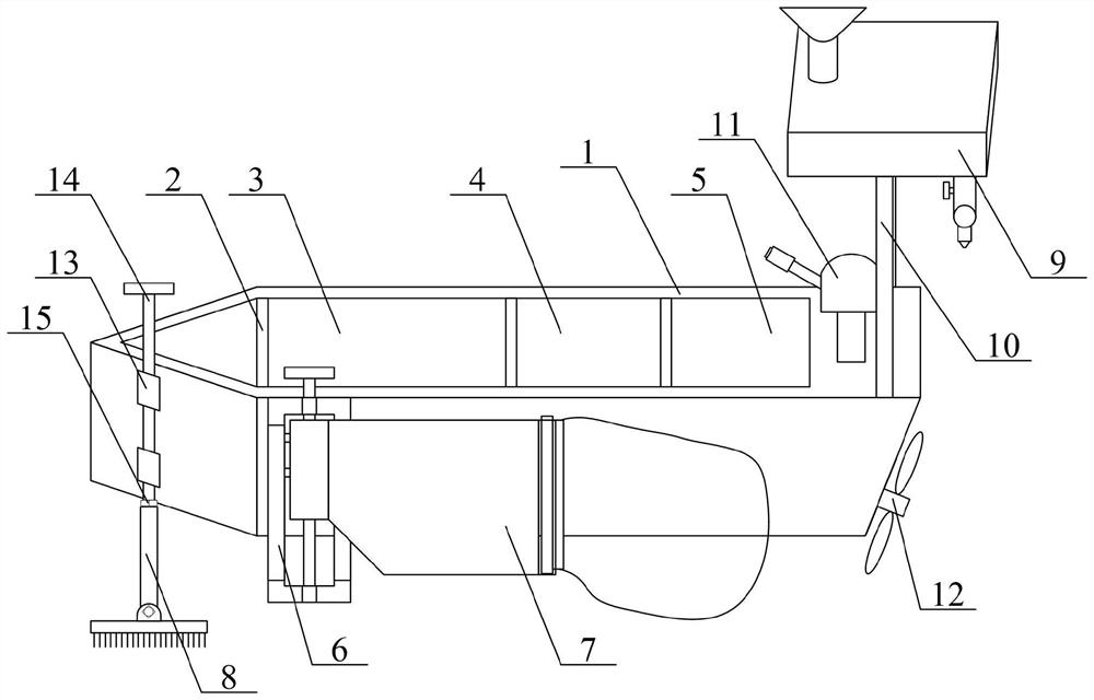 Adjustable movable water pollution treatment device