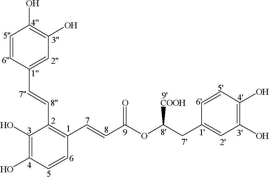 Method for preparing salvianolic acid A bulk drug