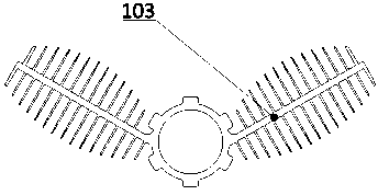 LED road lamp using extruded double-sided radiator as main lamp structure