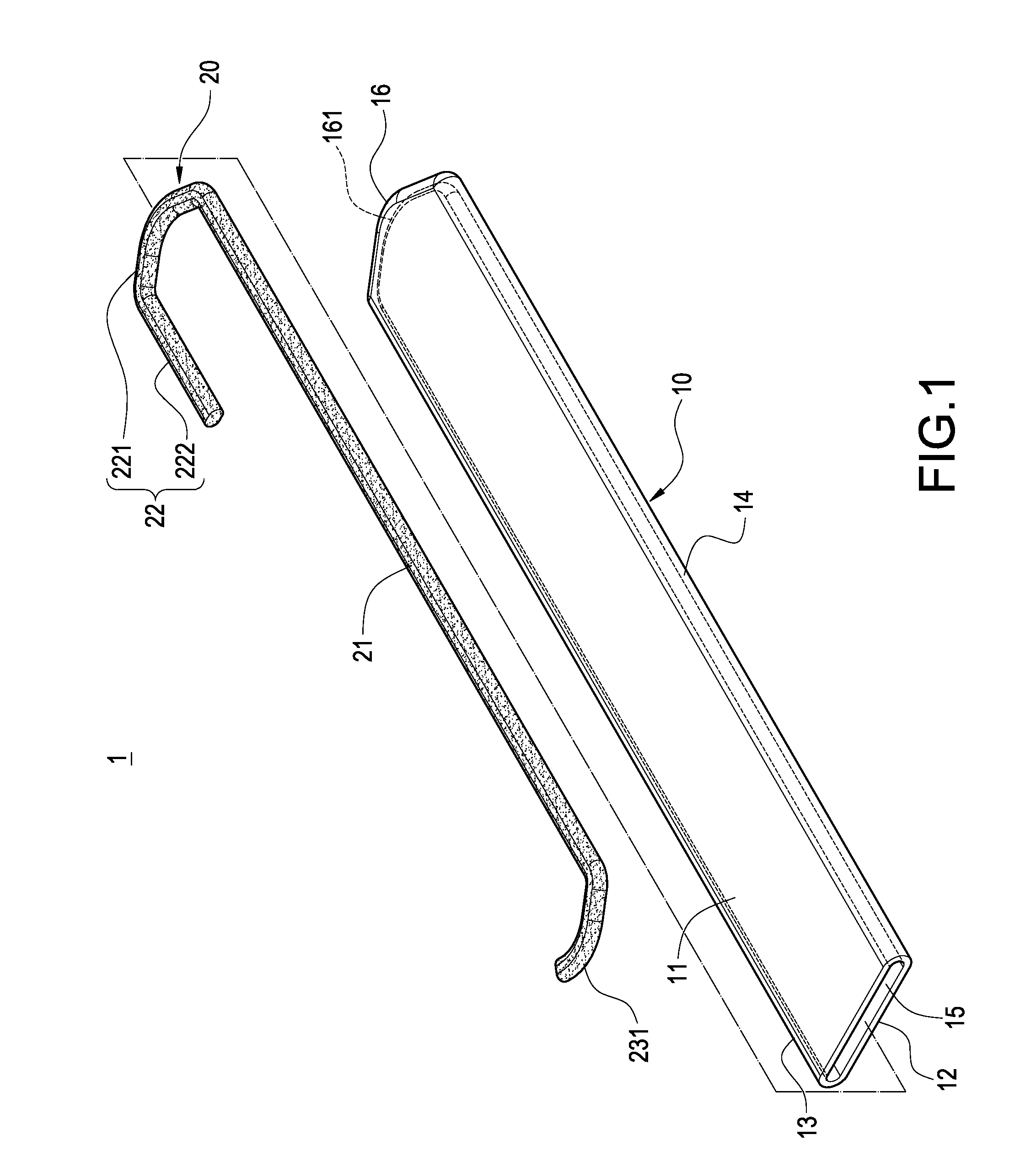 Flat heat pipe with hook capillary tissue