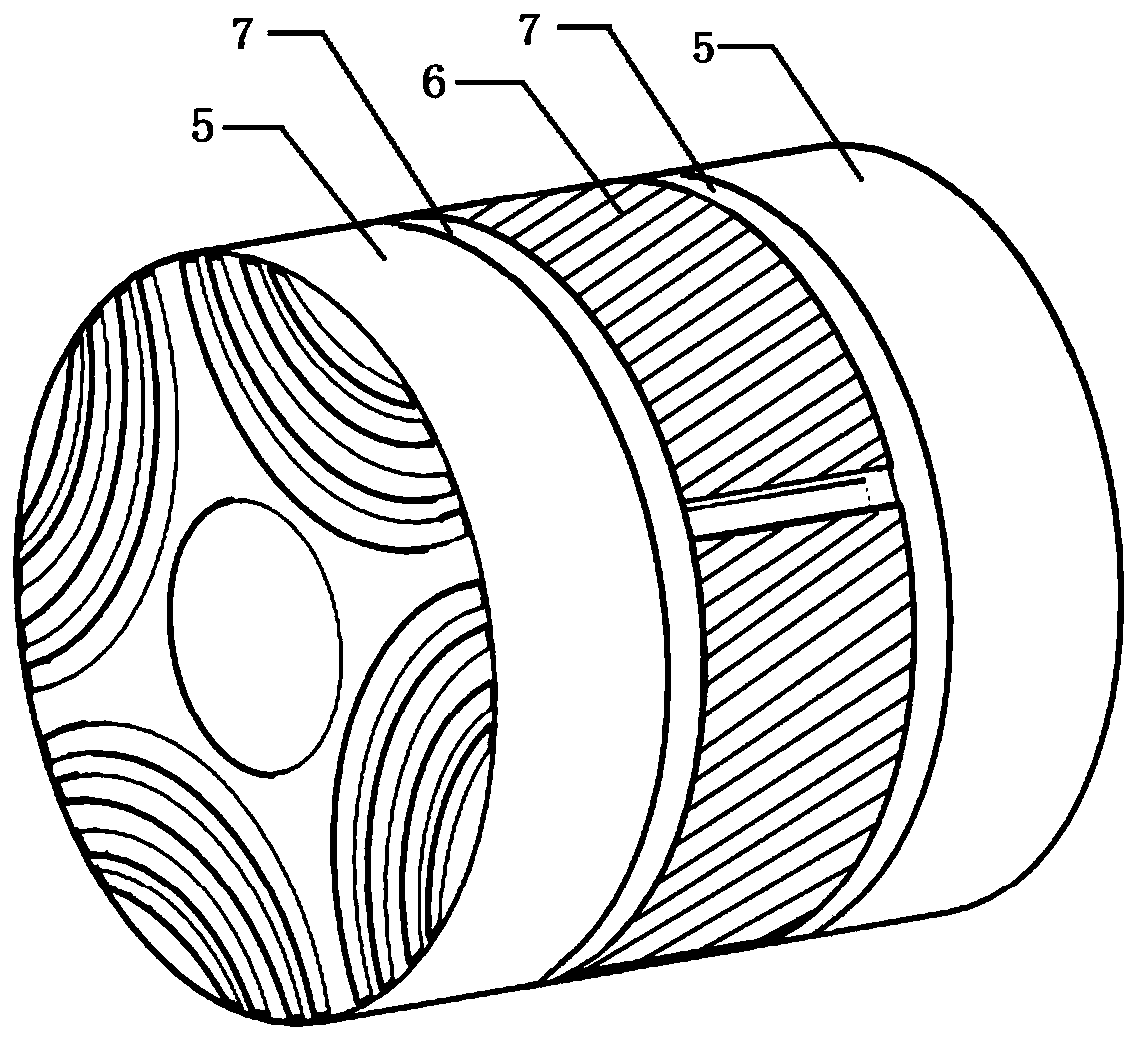 Axial composite permanent magnet auxiliary synchronous reluctance motor rotor