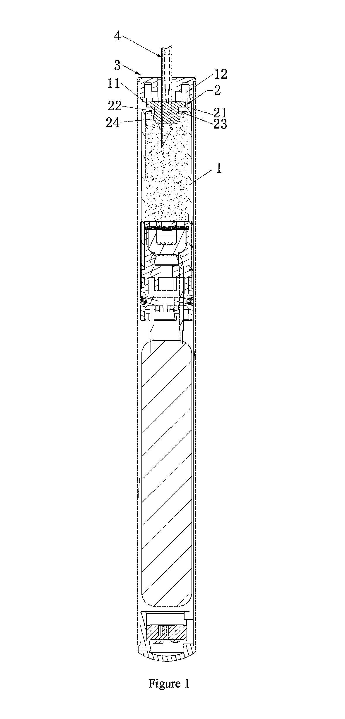 Electronic cigarette for convenient injection of cigarette liquid, manufacturing method thereof, and cigarette liquid injection method thereof