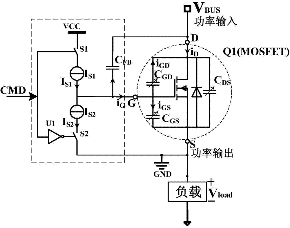 Power tube drive method and circuit, and direct-current solid power controller