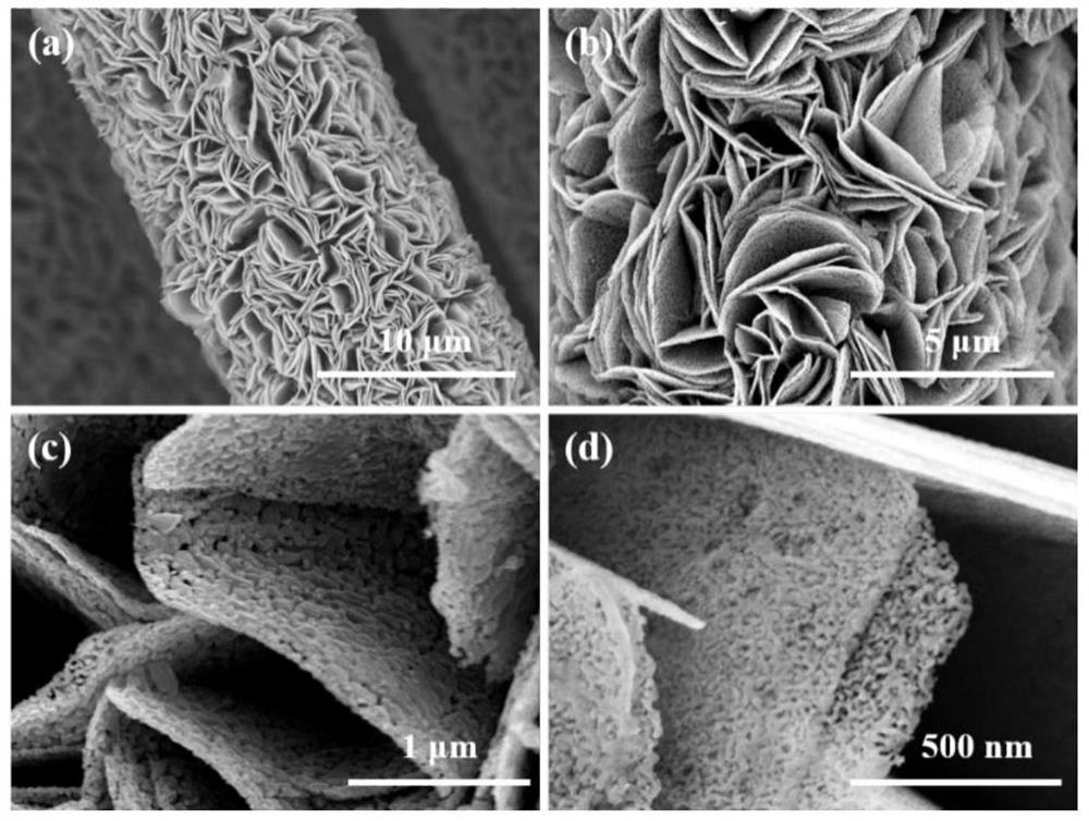 A kind of vanadium nitride nanosheet flexible composite electrode material and its preparation method and application