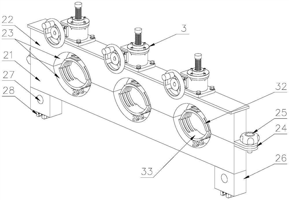 A multi-cable cutting device for cable erection