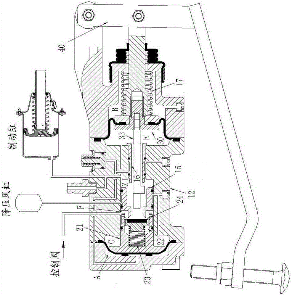 Empty and heavy vehicle adjustment valve for vehicle air braking system