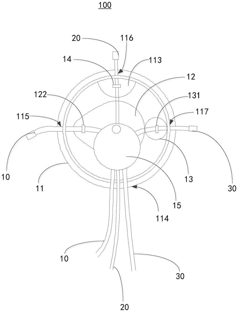 Adjustable bifurcated cable