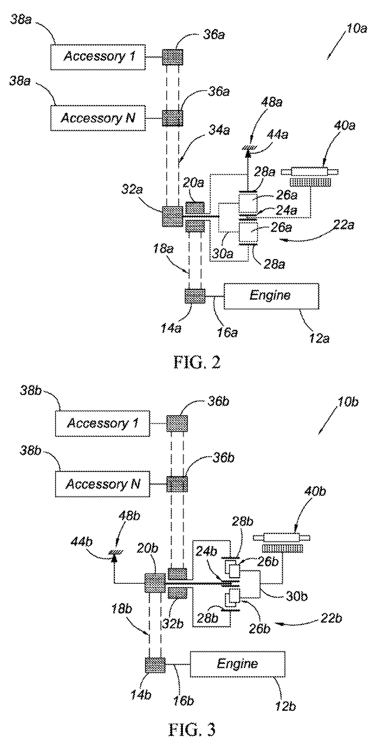 Variable speed accessory drive system for a hybrid vehicle