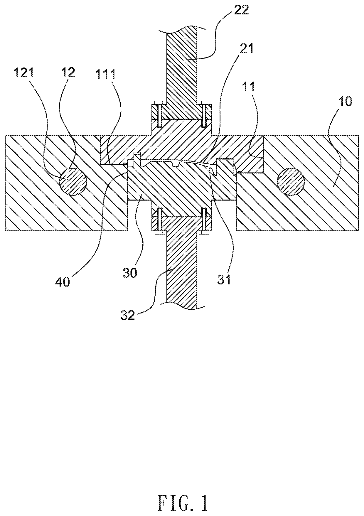 Forging device for molten metal