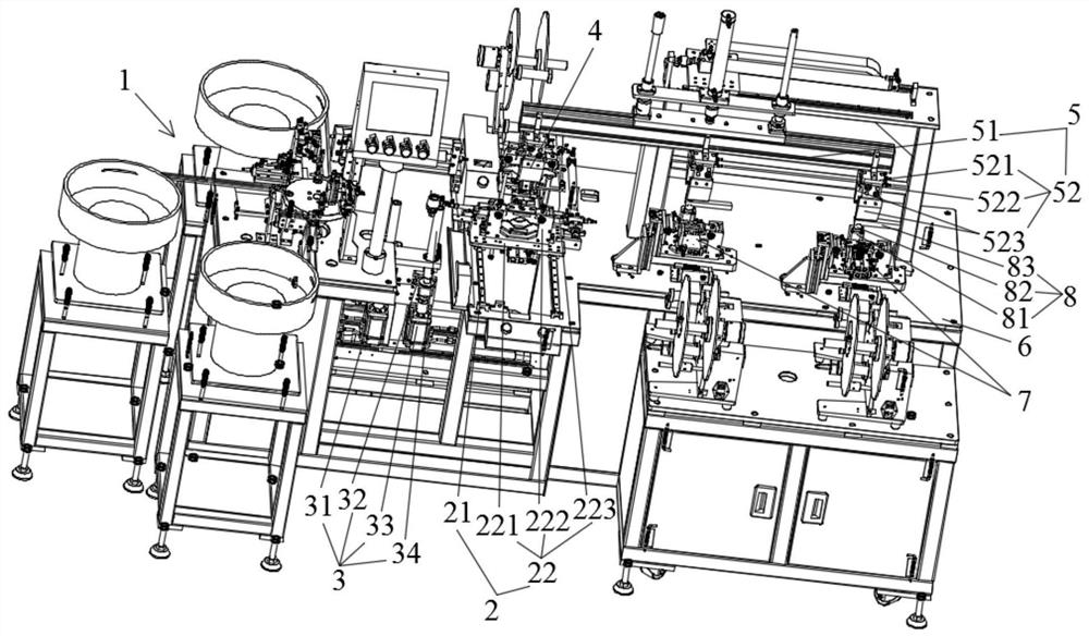 Nut locking assembling machine and assembling method thereof