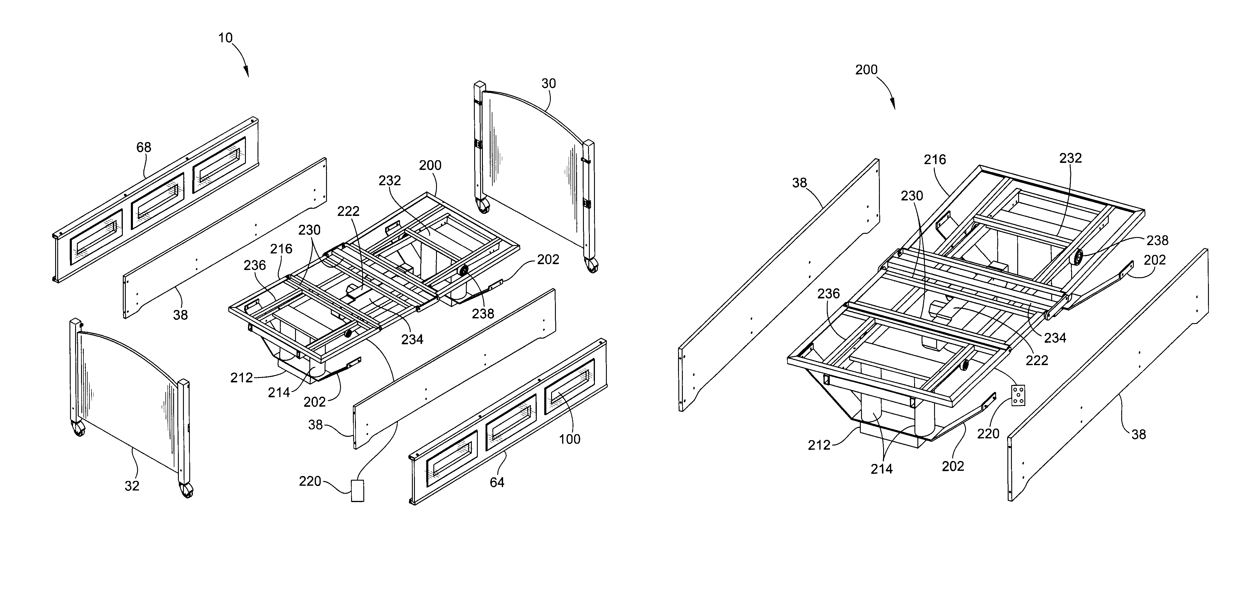 Safety bed frame mounting system