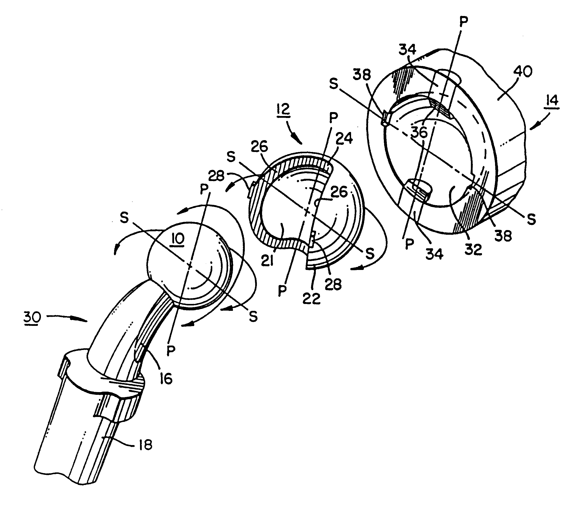 Ball and socket bearing for artificial joint