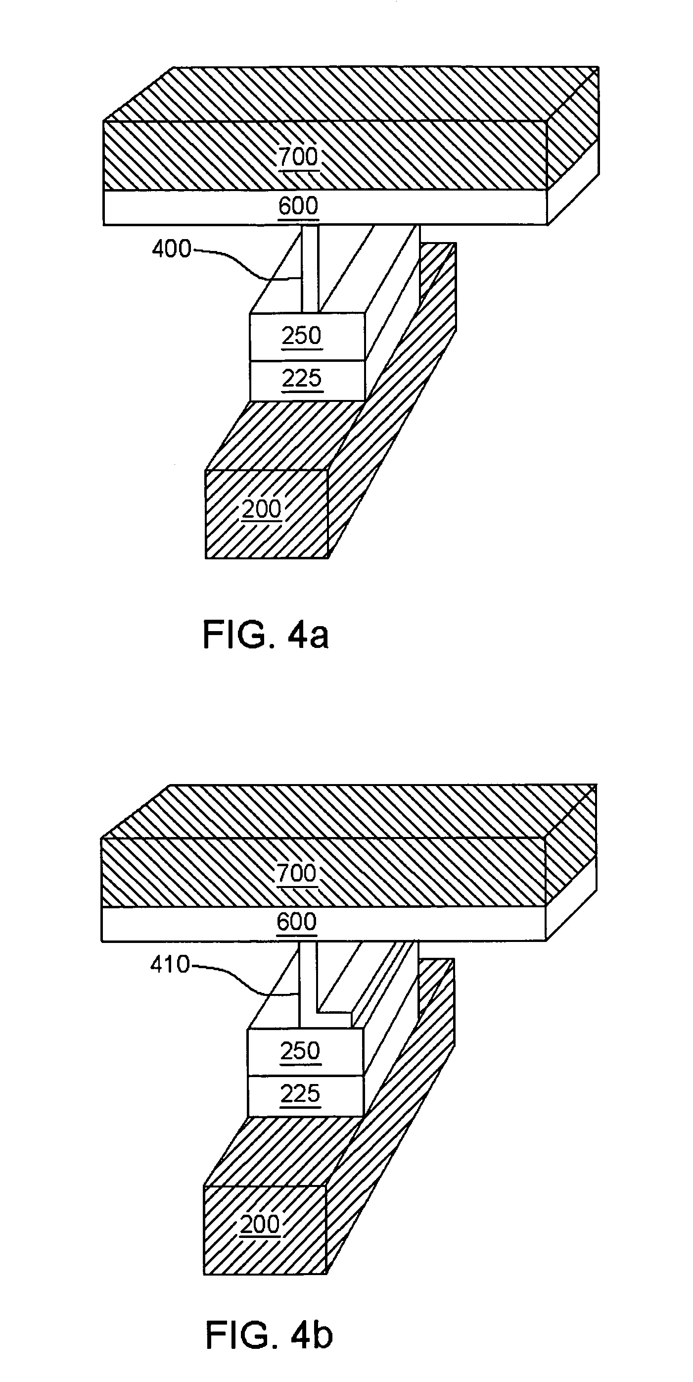 I-shaped and L-shaped contact structures and their fabrication methods