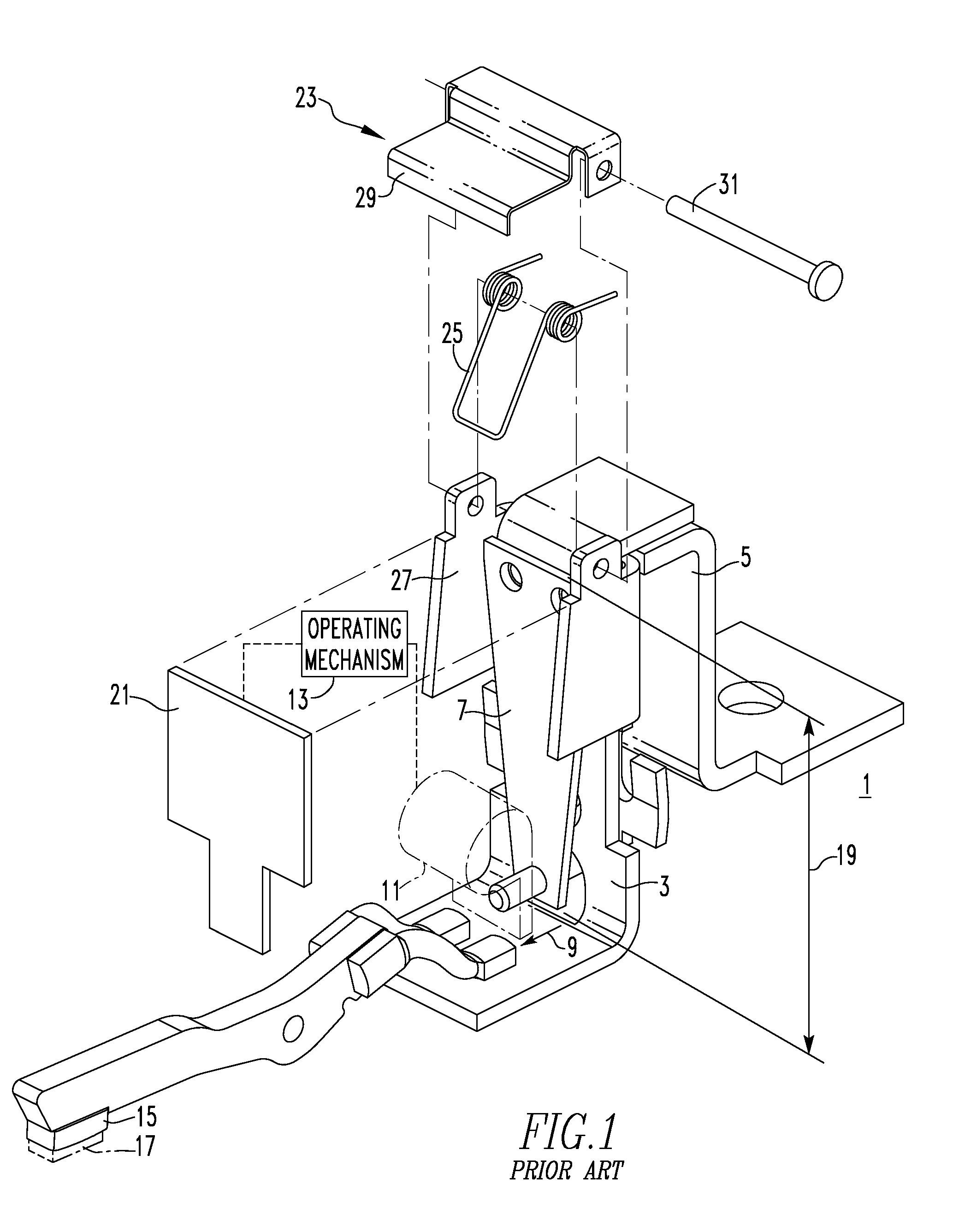 Magnetic trip mechanism and electrical switching apparatus employing the same