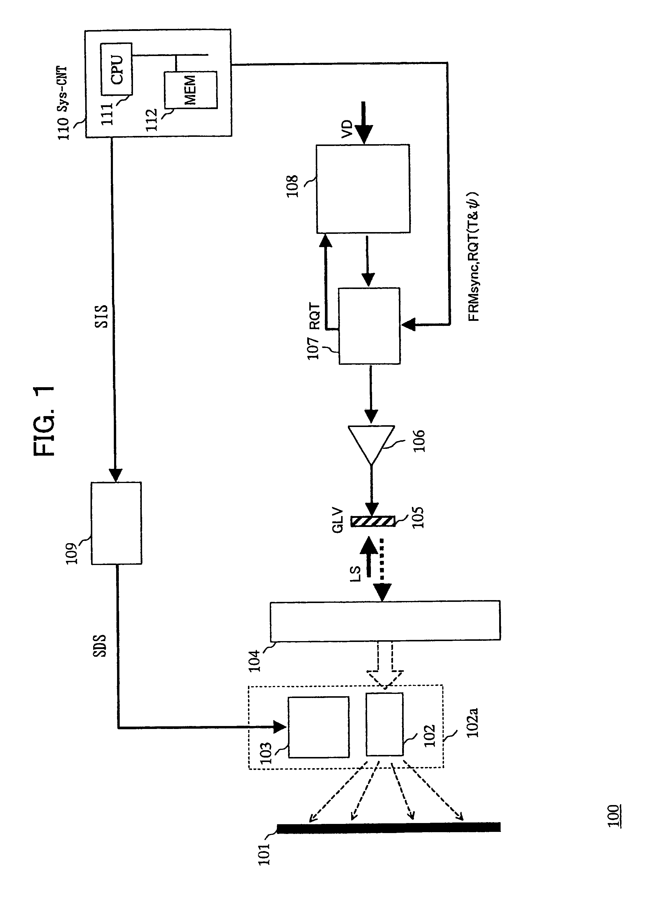 Optical scan device, image position calibration method, and image display device