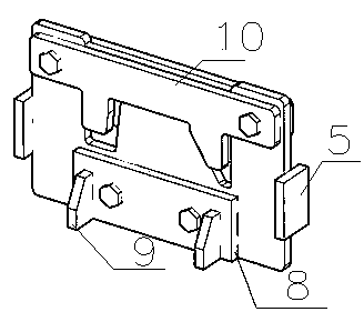 U-shaped sectional material arc-bending die and using method thereof