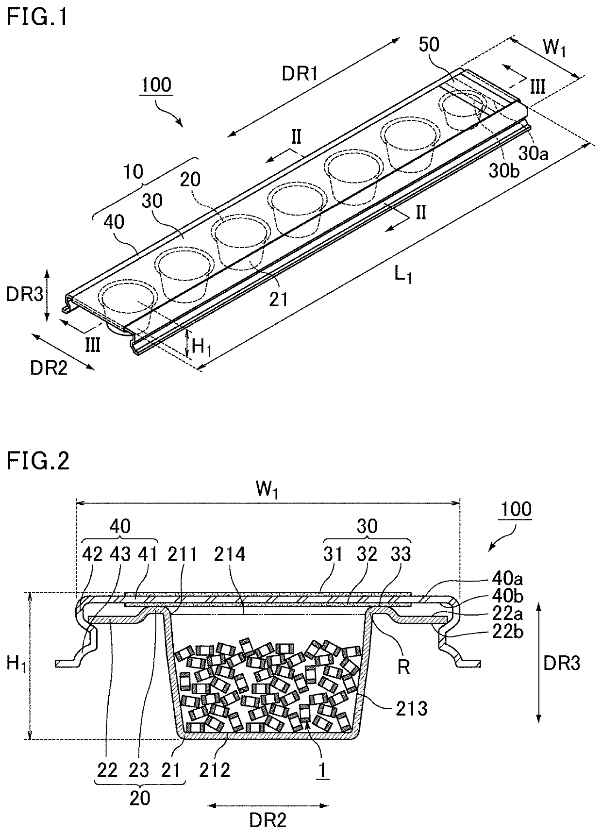 Electronic component storage container, and electronic component package