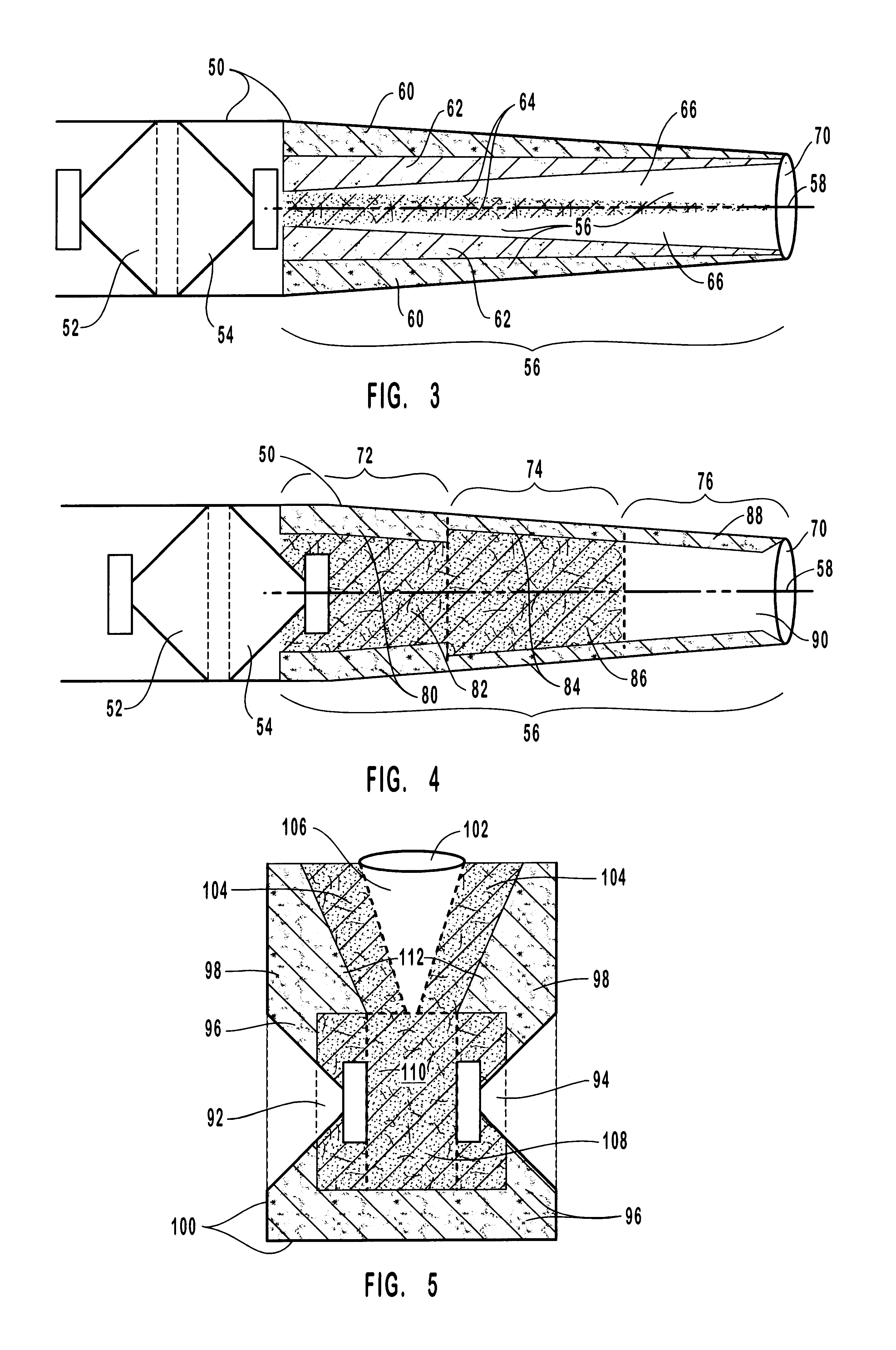 Loudspeaker with progressively damped acoustical chamber