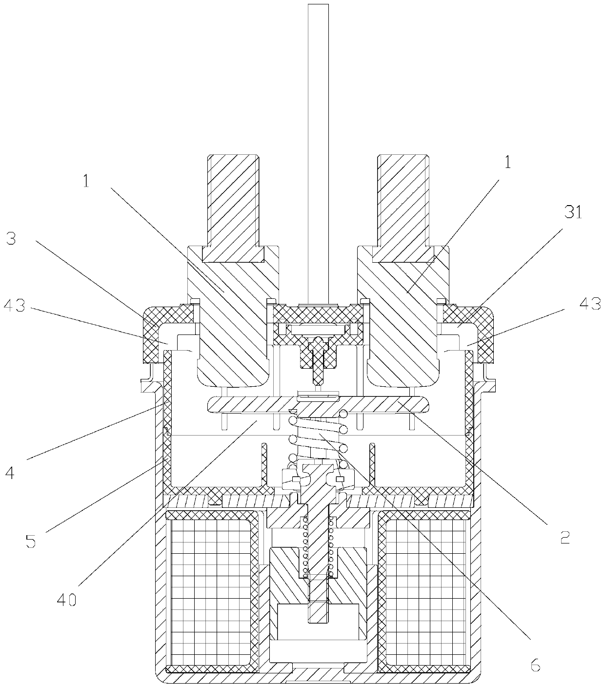 Fully-sealed high-voltage DC relay