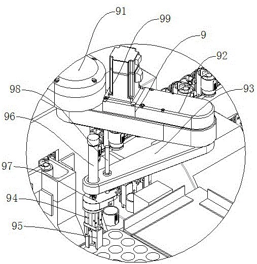 Detection and grading device of pxe piston grading machine