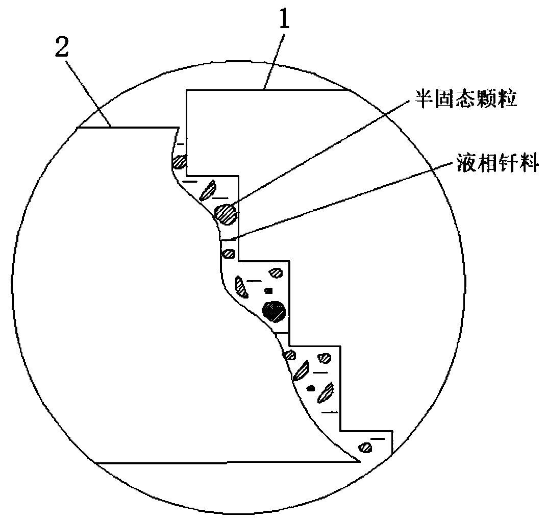 Dissimilar metal semi-solid friction brazing method based on high-frequency assistance