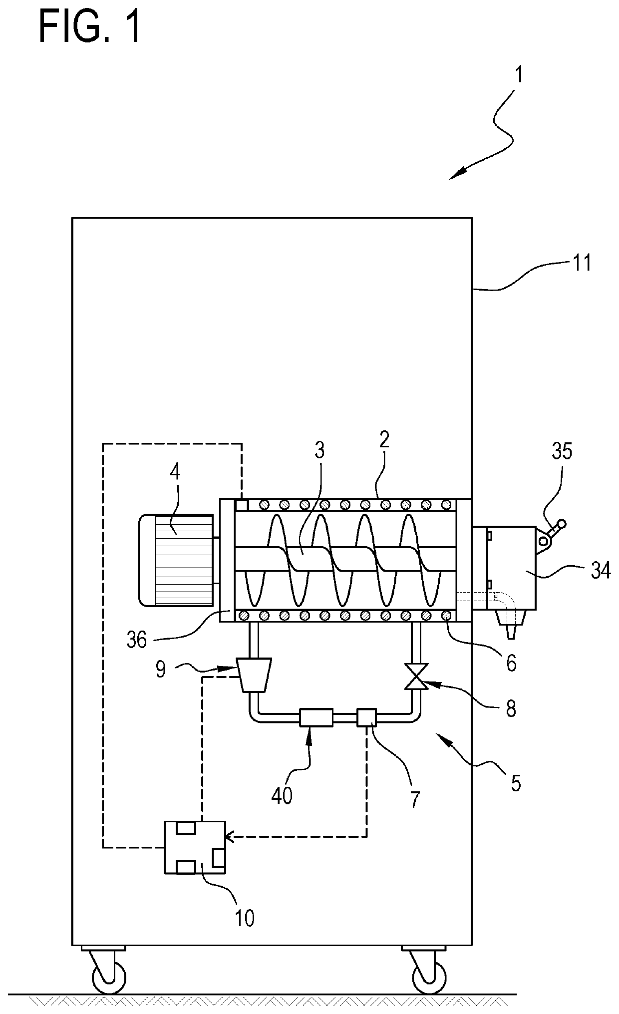 Stirring device of a machine for making liquid or semi-liquid food products