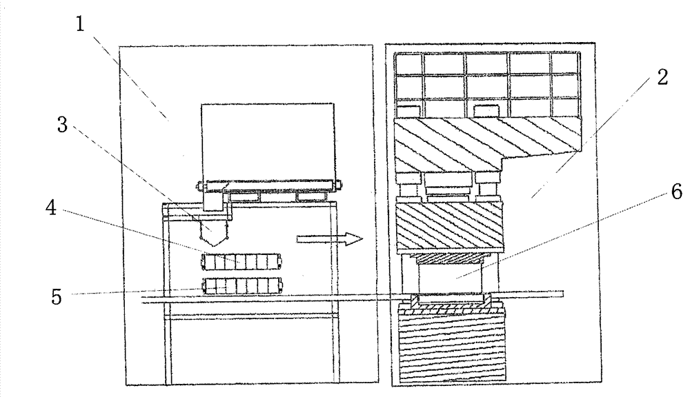 Pressing equipment adopted in method for making molded part and raw material mixture thereof