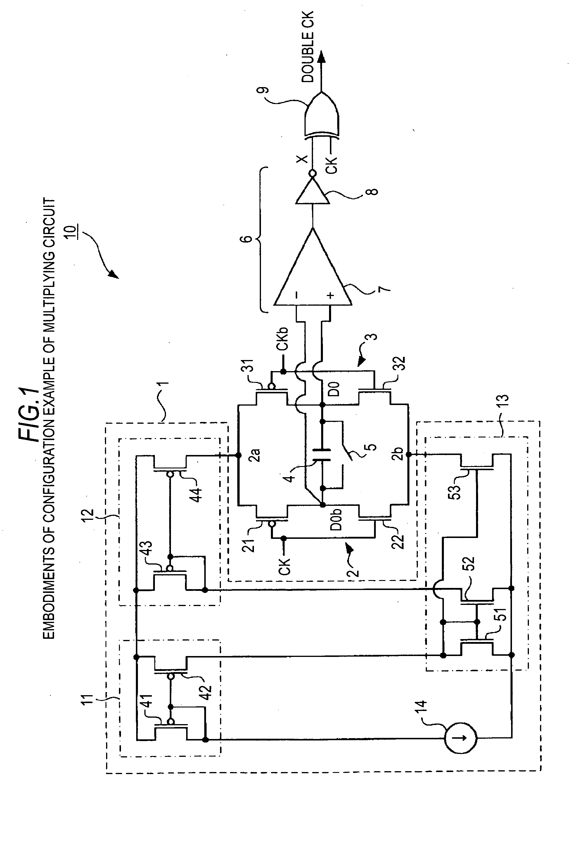 Clock multiplying circuit, solid-state imaging device, and phase-shift circuit