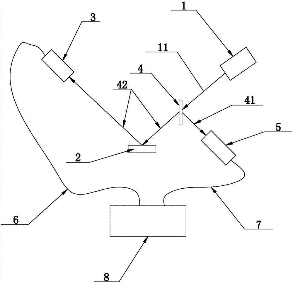 Reflection type monitoring device for laser micro processing process