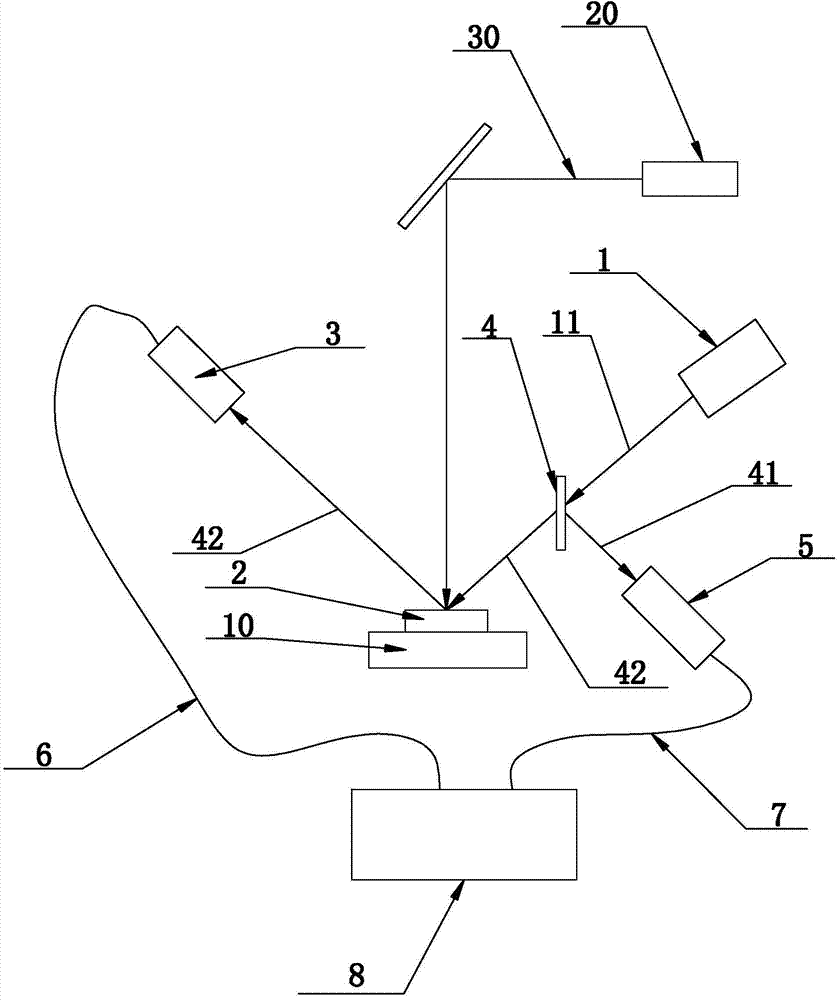 Reflection type monitoring device for laser micro processing process