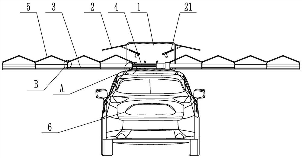 Vehicle-mounted expansion type solar power generation device for new energy vehicle