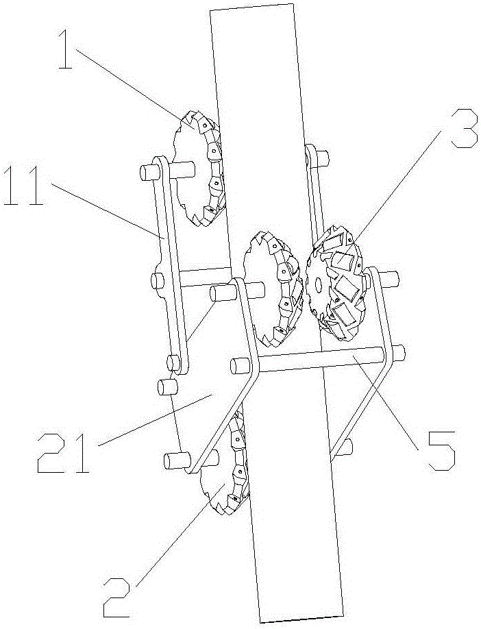 A climbing mechanism of a high-altitude cable robot with controllable rotation