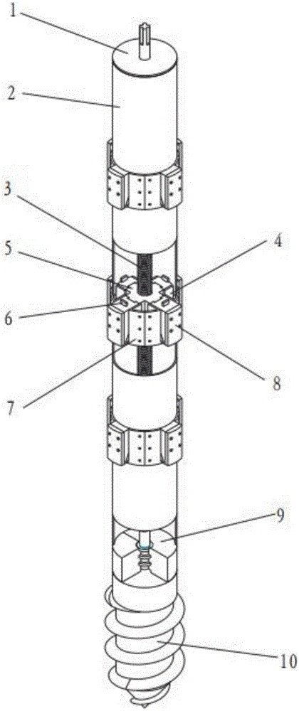 Spiral detachable column pile