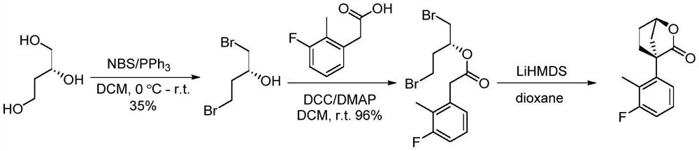 A kind of method of synthesizing chiral bridged cyclic lactone