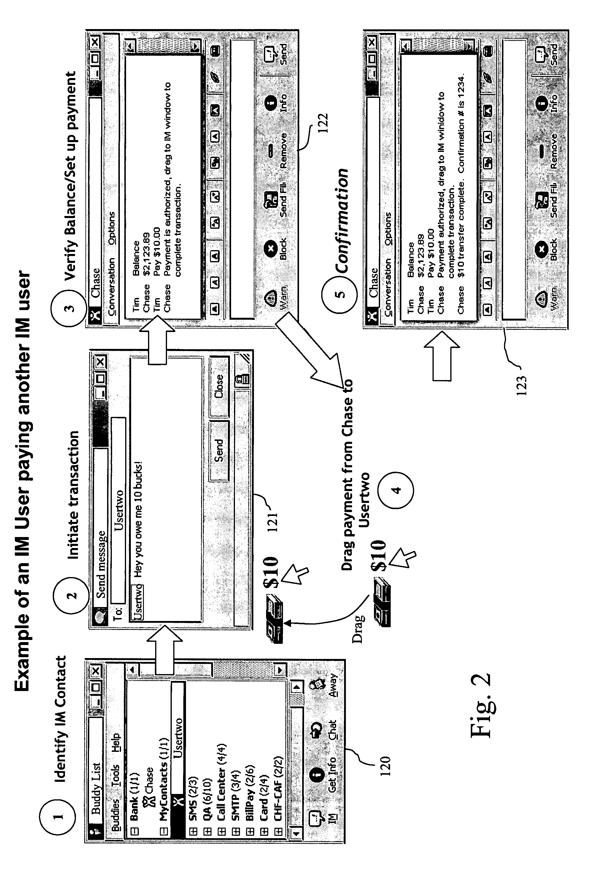 Systems and methods for providing financial processing in conjunction with instant messaging and other communications