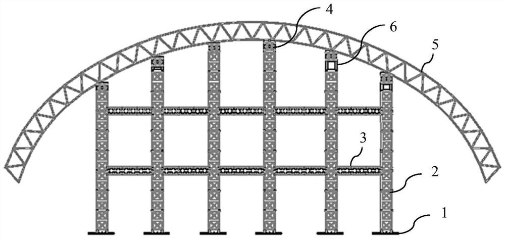 Fully-fabricated standardized temporary support structure and construction method