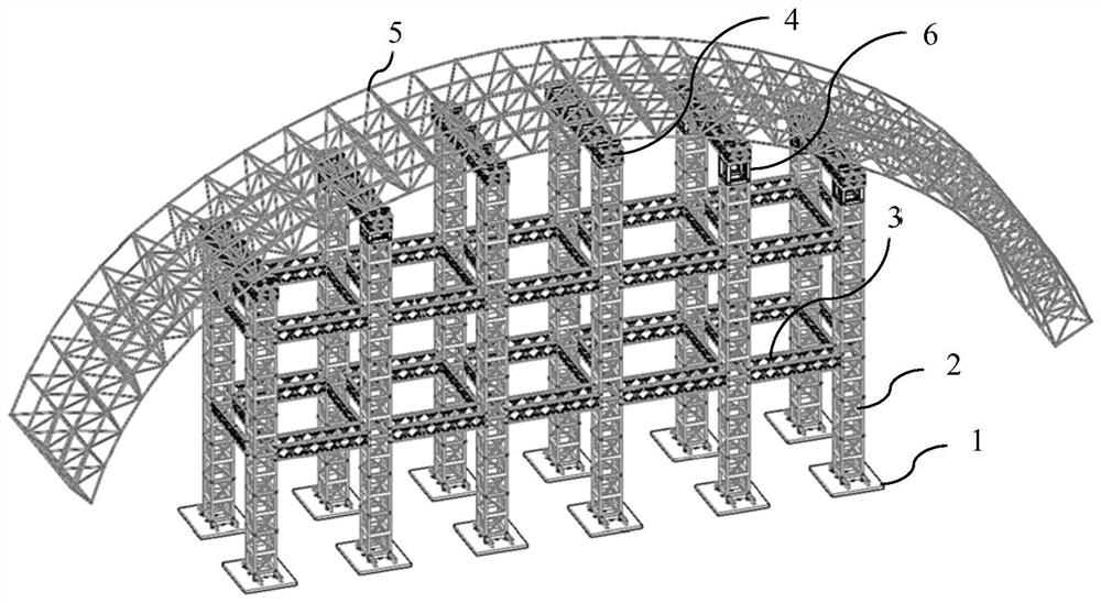 Fully-fabricated standardized temporary support structure and construction method