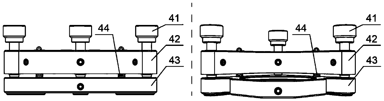 Sample precise jig for cross-scale two-photon polymerization machining and leveling method