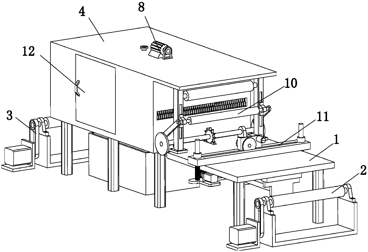 Work method of integrated processing equipment for textile fabric