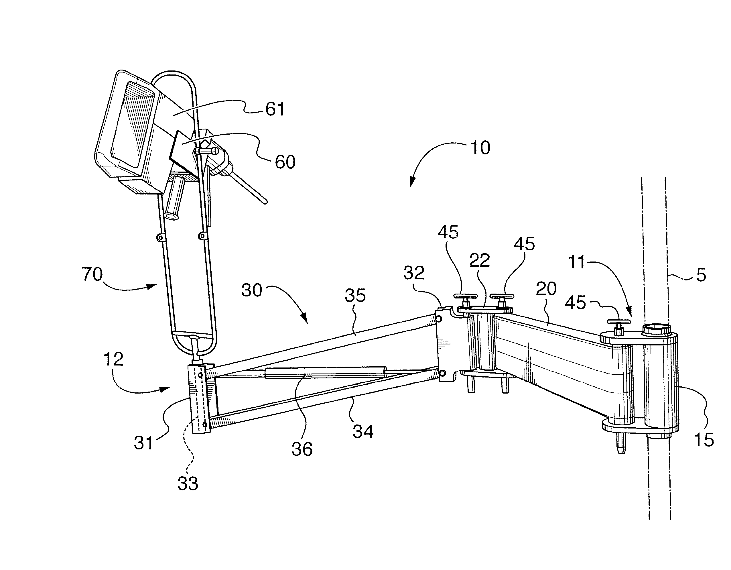 Portable articulationg tool support