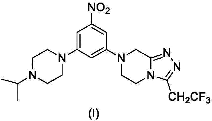 Compound containing nitrophenylpiperazine triazole structure and application of compound