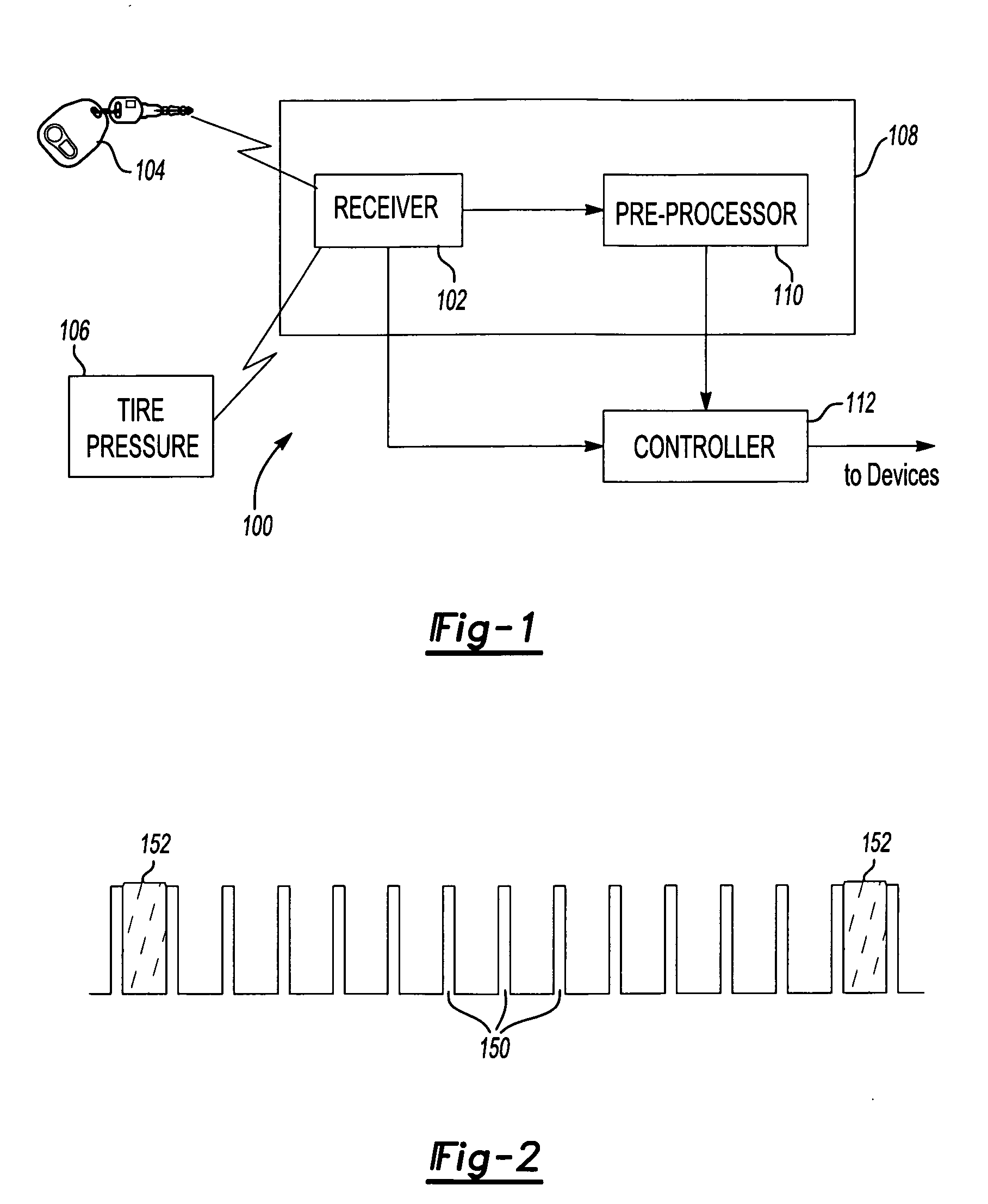 Tire pressure monitoring and remote keyless entry system using asynchronous duty cycling
