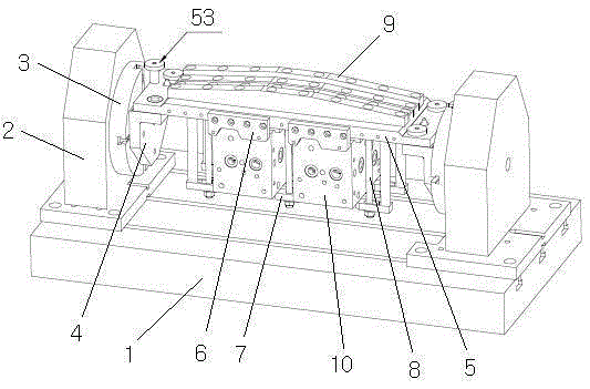 A workpiece fixture of a CNC machine tool