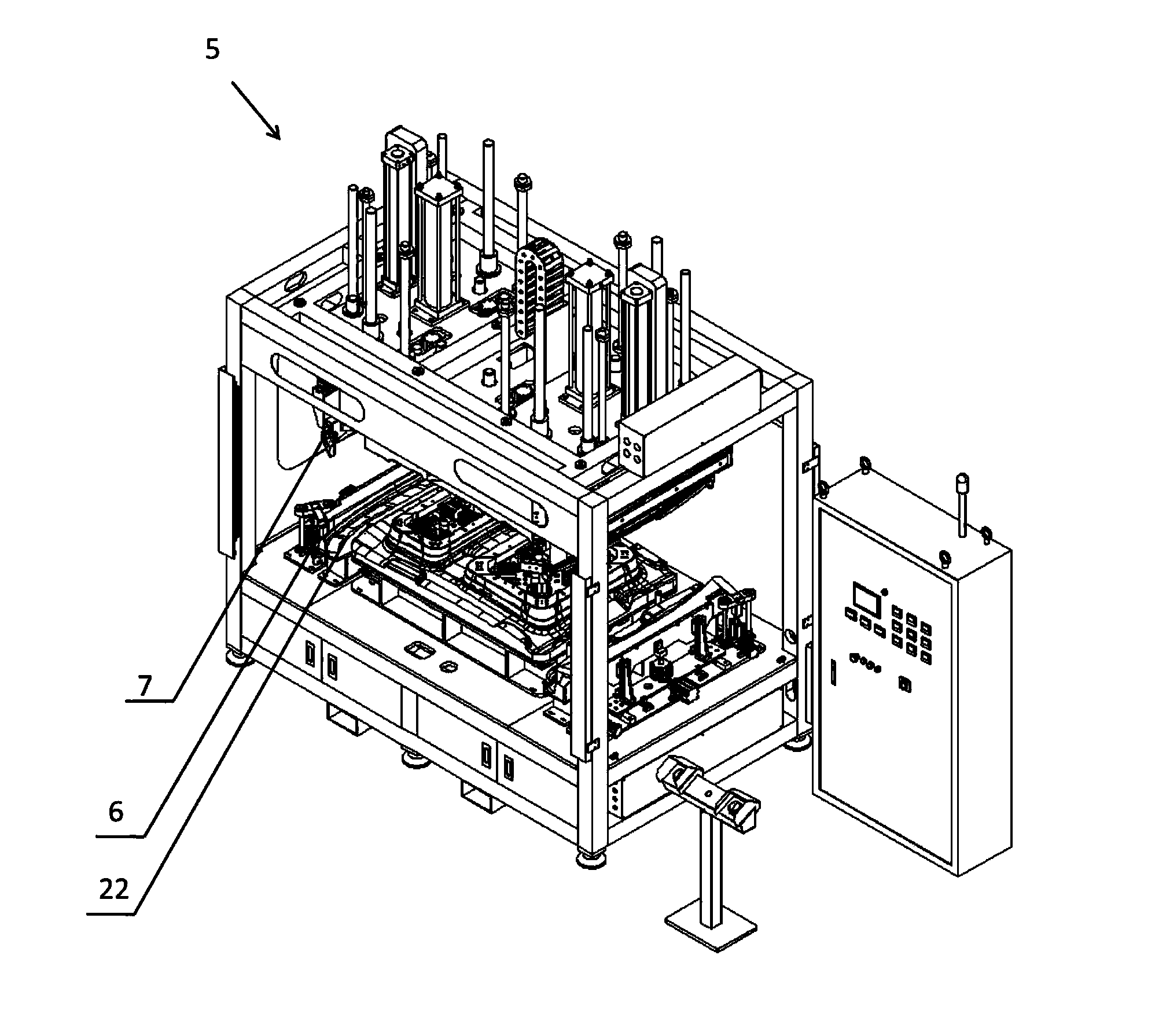 Turning device and edge covering equipment