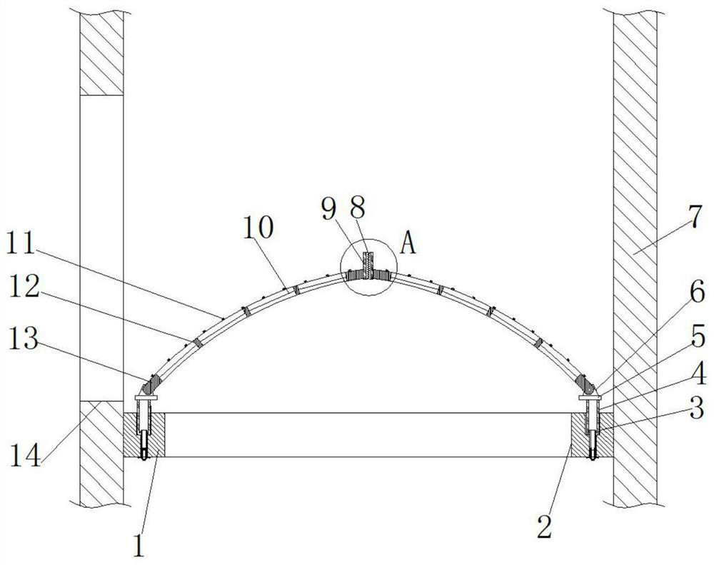 A safety protection device for elevator shafts used in building construction